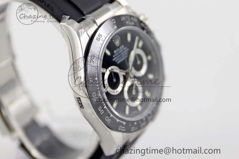 Breathable Daytona 116519 SS TWF 1:1 Best Edition 904L Steel Black Dial on Oysterflex Strap A 2409