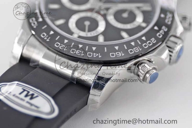 Breathable Daytona 116519 SS TWF 1:1 Best Edition 904L Steel Black Dial on Oysterflex Strap A 2409