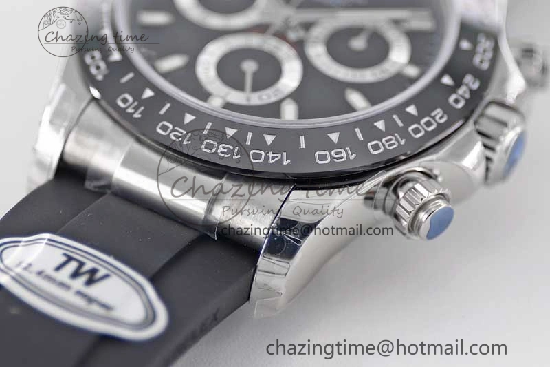 Breathable Daytona 116519 SS TWF 1:1 Best Edition 904L Steel Black Dial on Oysterflex Strap A 2409