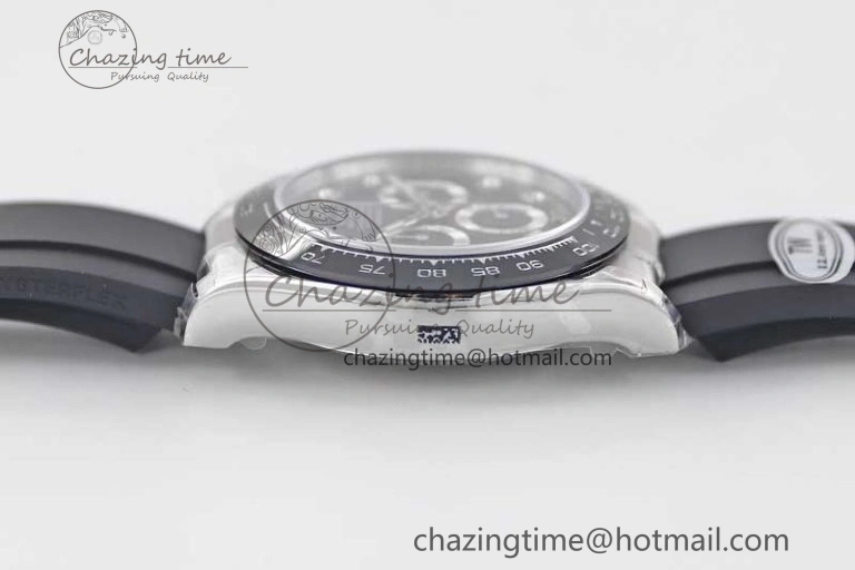 Elegant Daytona 116519 SS TWF 1:1 Best Edition 904L Steel Black Diamonds Dial on Oysterflex Strap A 2413