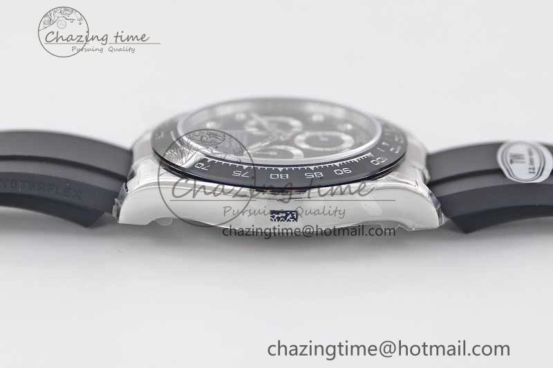 Elegant Daytona 116519 SS TWF 1:1 Best Edition 904L Steel Black Diamonds Dial on Oysterflex Strap A 2413