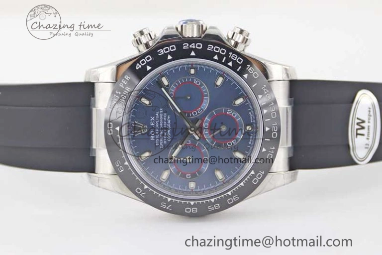 Daytona 116519 SS TWF 1:1 Best Edition 904L Steel Blue Dial on Oysterflex Strap A WellDesigned 2411