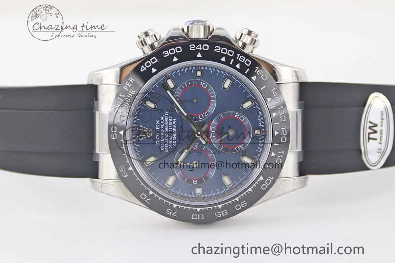Daytona 116519 SS TWF 1:1 Best Edition 904L Steel Blue Dial on Oysterflex Strap A WellDesigned 2411