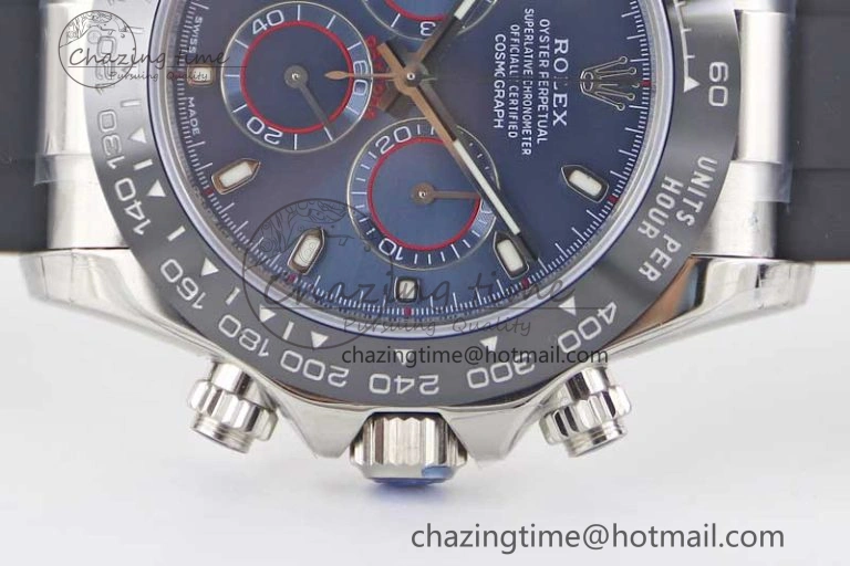 Daytona 116519 SS TWF 1:1 Best Edition 904L Steel Blue Dial on Oysterflex Strap A WellDesigned 2411