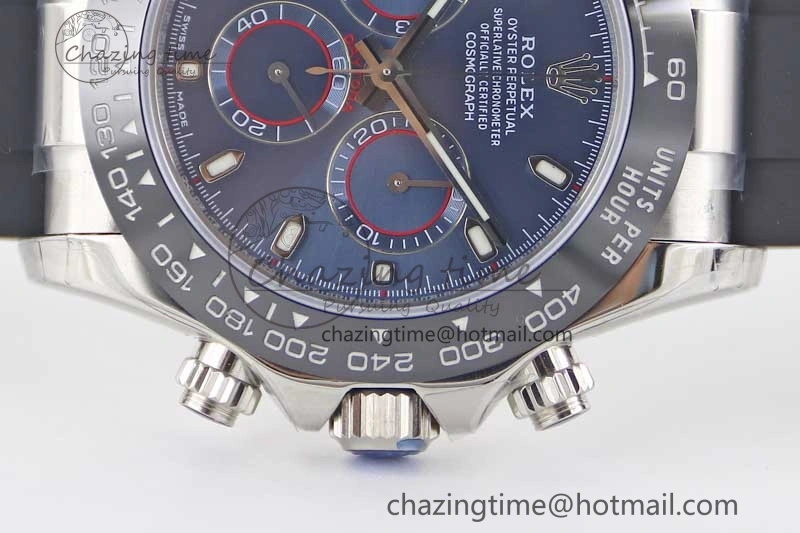 Daytona 116519 SS TWF 1:1 Best Edition 904L Steel Blue Dial on Oysterflex Strap A WellDesigned 2411