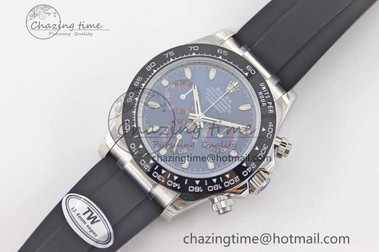 Daytona 116519 SS TWF 1:1 Best Edition 904L Steel Blue Dial on Oysterflex Strap A WellDesigned 2411