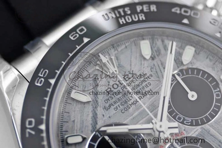 Casual Daytona 116519 SS TWF 1:1 Best Edition 904L Steel Gray Meteorite Black Dial on Oysterflex Strap A 2410