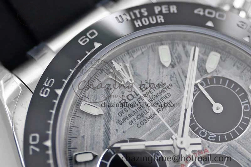 Casual Daytona 116519 SS TWF 1:1 Best Edition 904L Steel Gray Meteorite Black Dial on Oysterflex Strap A 2410