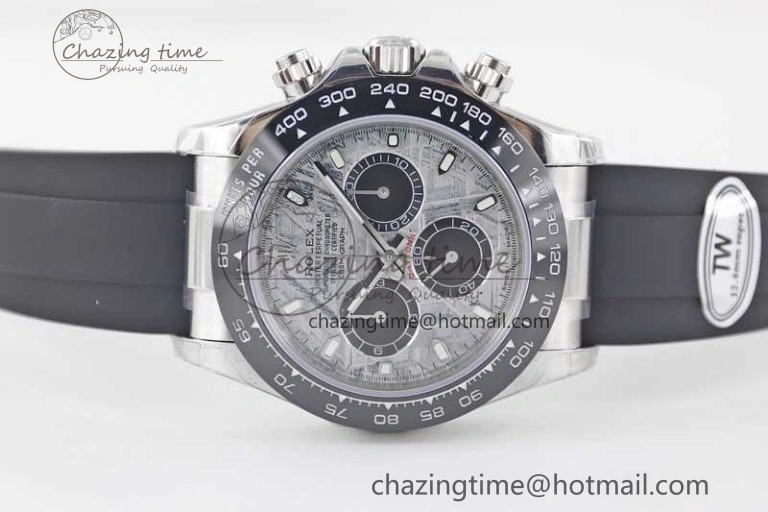 Casual Daytona 116519 SS TWF 1:1 Best Edition 904L Steel Gray Meteorite Black Dial on Oysterflex Strap A 2410