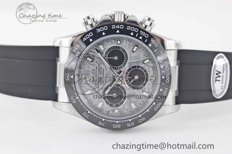 Casual Daytona 116519 SS TWF 1:1 Best Edition 904L Steel Gray Meteorite Black Dial on Oysterflex Strap A 2410