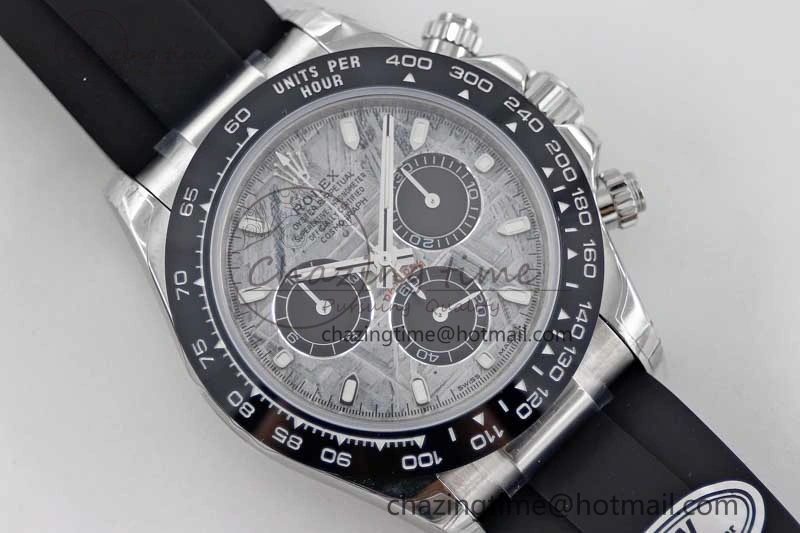 Casual Daytona 116519 SS TWF 1:1 Best Edition 904L Steel Gray Meteorite Black Dial on Oysterflex Strap A 2410