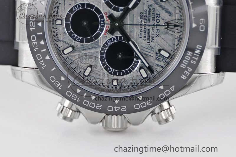 Casual Daytona 116519 SS TWF 1:1 Best Edition 904L Steel Gray Meteorite Black Dial on Oysterflex Strap A 2410