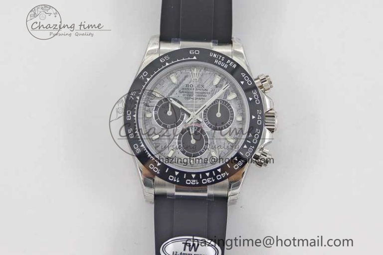 Casual Daytona 116519 SS TWF 1:1 Best Edition 904L Steel Gray Meteorite Black Dial on Oysterflex Strap A 2410