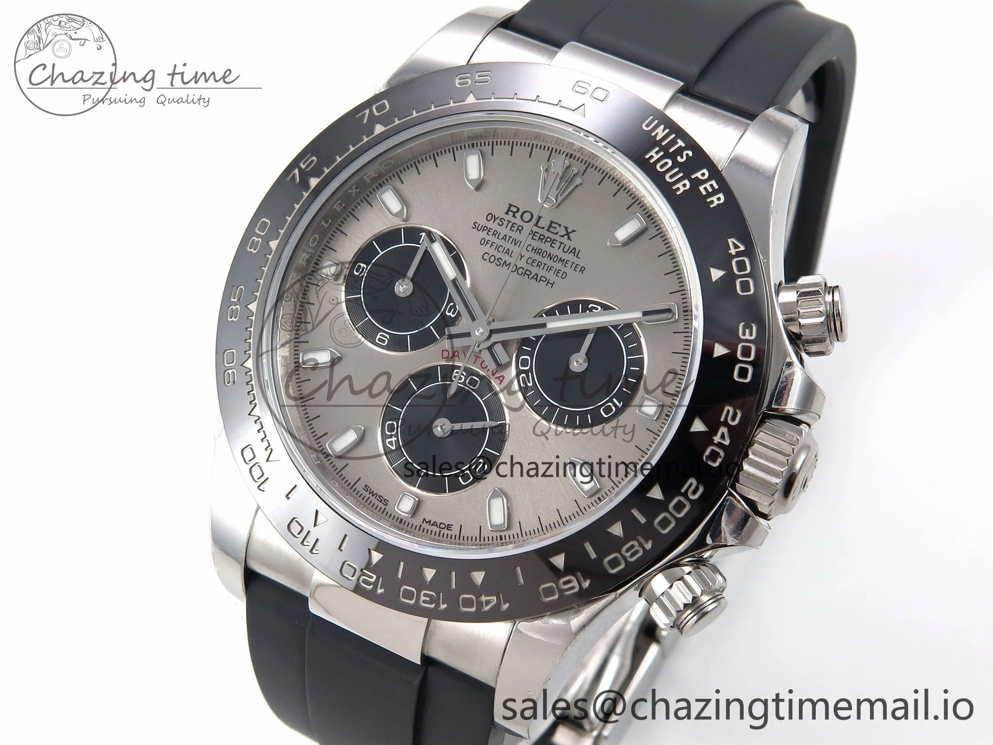 SportInspired Daytona 116519 VSF 1:1 Best Edition 904L Steel Gray Dial on Oysterflex Strap DD 1004