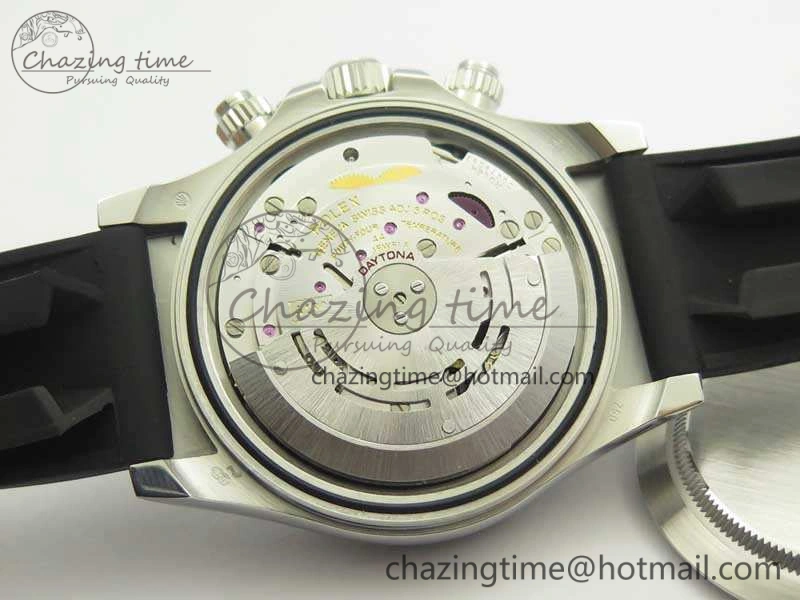 Compact Daytona 116519LN JH Best Black Dial On Rubber Strap A4130 (Free XS Rubber ) 3461