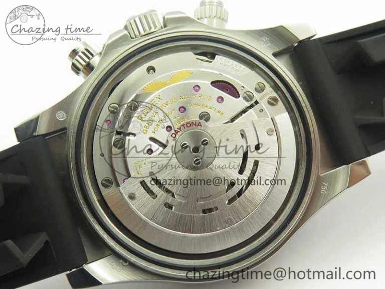 Compact Daytona 116519LN JH Best Black Dial On Rubber Strap A4130 (Free XS Rubber ) 3461