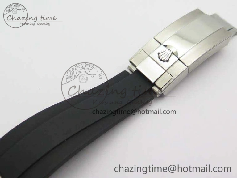 SoftTouch Daytona 116519LN JH Best Edition Black Dial Crystal Markers On Rubber Strap A4130 (Free XS Rubber Strap) 3558