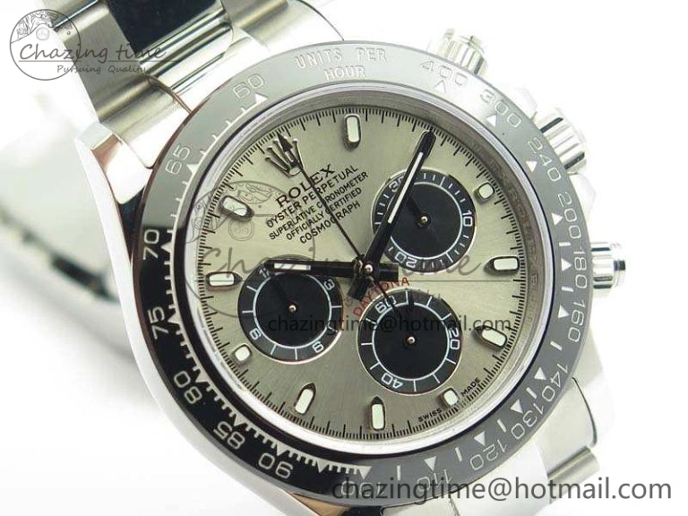 Daytona 116519LN JH Best Edition Gray Dial Ceramic Bezel On SS Bracelet A Premium 3556