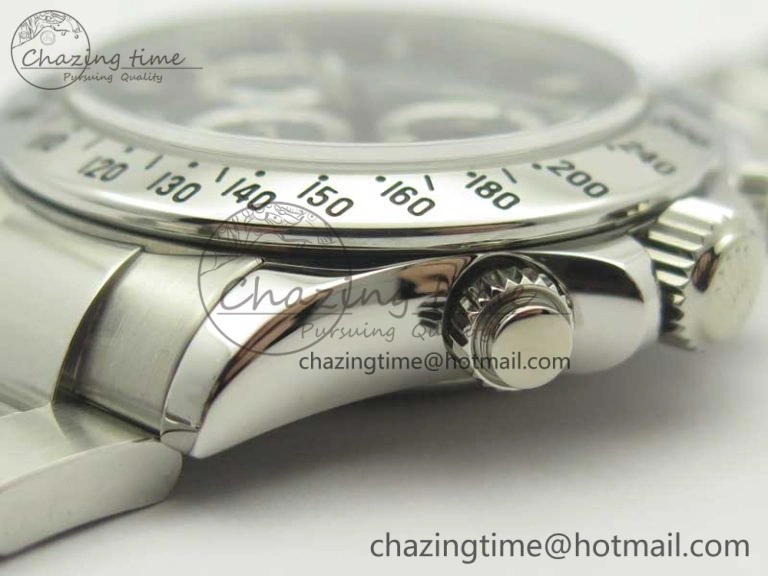 Daytona 116520 ARF 1:1 Best Edition 904L SS Case and Bracelet Black Dial A4130 Super Clone V FreshLook 3418