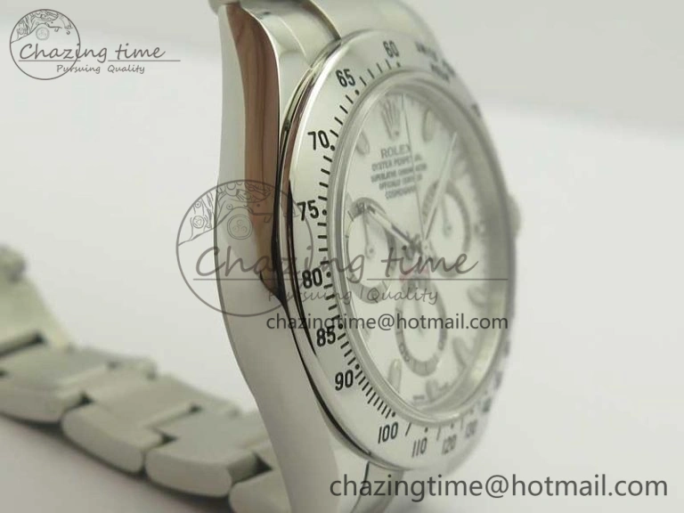 Daytona 116520 ARF 1:1 Best Edition 904L SS Case and Bracelet White Dial A4130 Super Clone V Functional 3419