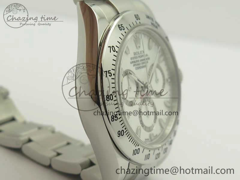Daytona 116520 ARF 1:1 Best Edition 904L SS Case and Bracelet White Dial A4130 Super Clone V Functional 3419