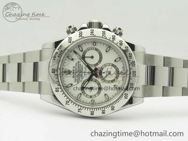 Daytona 116520 ARF 1:1 Best Edition 904L SS Case and Bracelet White Dial A4130 Super Clone V Functional 3419