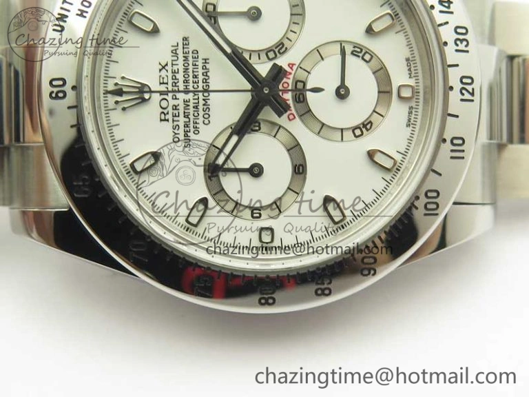 Daytona 116520 ARF 1:1 Best Edition 904L SS Case and Bracelet White Dial A4130 Super Clone V Functional 3419