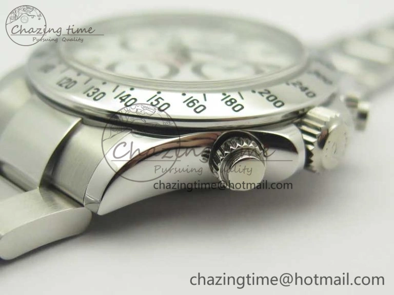 Daytona 116520 ARF 1:1 Best Edition 904L SS Case and Bracelet White Dial A4130 Super Clone V Functional 3419