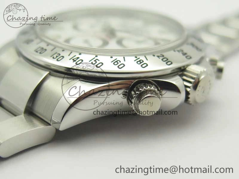 Daytona 116520 ARF 1:1 Best Edition 904L SS Case and Bracelet White Dial A4130 Super Clone V Functional 3419