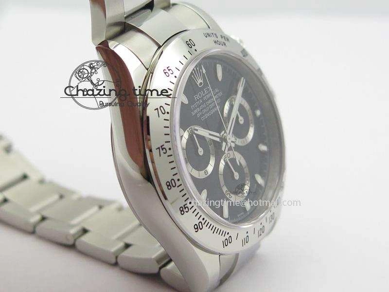 Popular Daytona 116520 BP Maker Best Edition Black Dial On SS Bracelet A7750 V 3948
