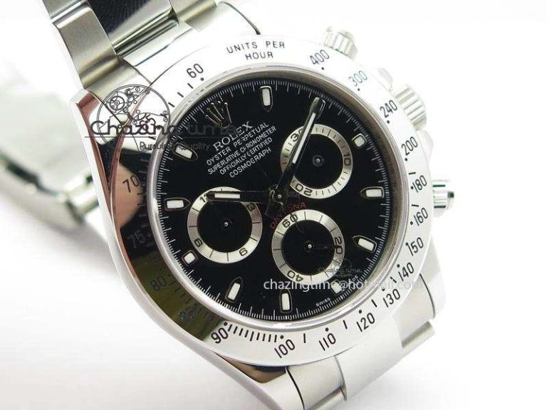 Popular Daytona 116520 BP Maker Best Edition Black Dial On SS Bracelet A7750 V 3948