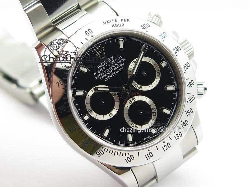 Popular Daytona 116520 BP Maker Best Edition Black Dial On SS Bracelet A7750 V 3948