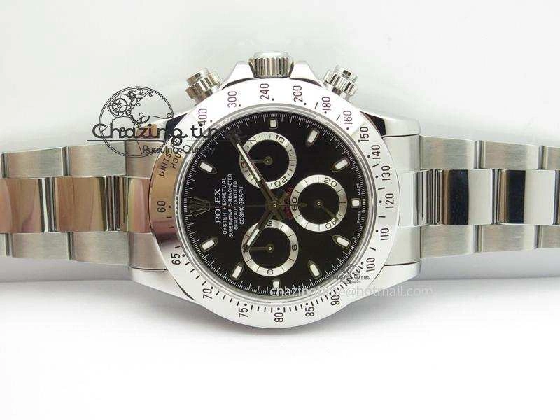 Popular Daytona 116520 BP Maker Best Edition Black Dial On SS Bracelet A7750 V 3948