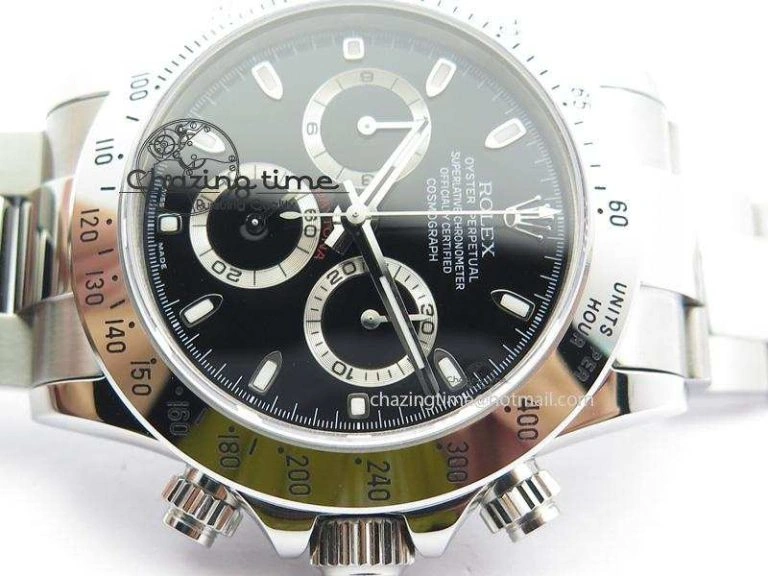 Popular Daytona 116520 BP Maker Best Edition Black Dial On SS Bracelet A7750 V 3948