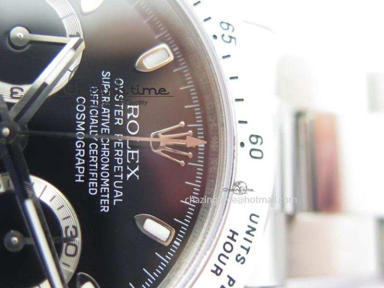 Popular Daytona 116520 BP Maker Best Edition Black Dial On SS Bracelet A7750 V 3948