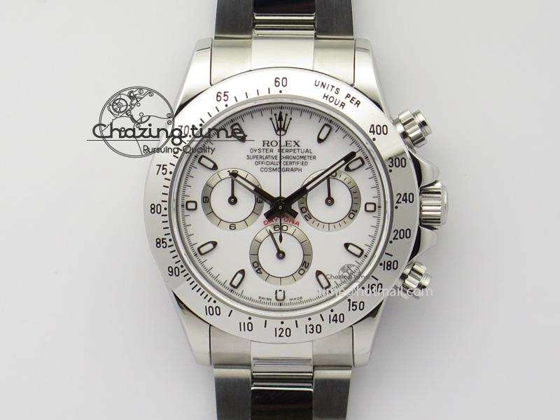 Daytona 116520 BP Maker Best Edition White Dial On SS Bracelet A7750 V Flexible 3946