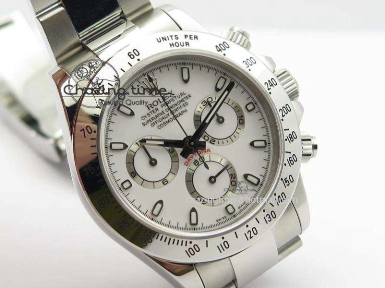 Daytona 116520 BP Maker Best Edition White Dial On SS Bracelet A7750 V Flexible 3946