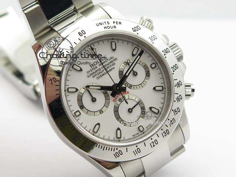 Daytona 116520 BP Maker Best Edition White Dial On SS Bracelet A7750 V Flexible 3946
