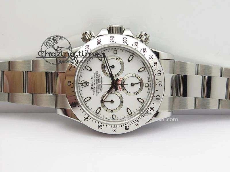 Daytona 116520 BP Maker Best Edition White Dial On SS Bracelet A7750 V Flexible 3946