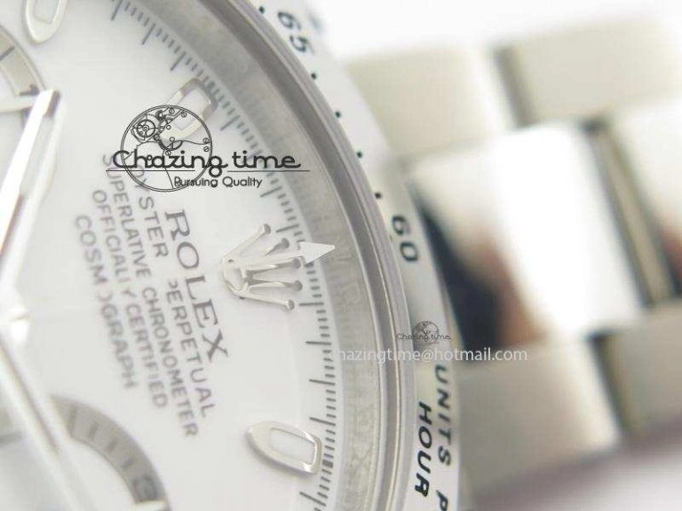 Daytona 116520 BP Maker Best Edition White Dial On SS Bracelet A7750 V Flexible 3946