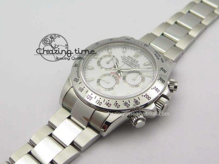 Daytona 116520 BP Maker Best Edition White Dial On SS Bracelet A7750 V Flexible 3946