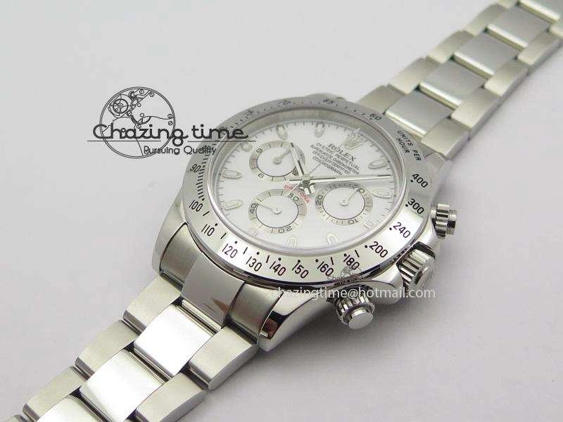 Daytona 116520 BP Maker Best Edition White Dial On SS Bracelet A7750 V Flexible 3946
