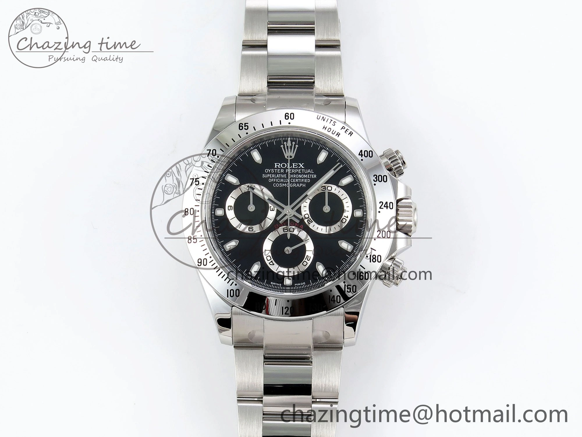 Tailored Daytona 116520 Clean 1:1 Best Edition 904L SS Case and Bracelet Black Dial SA4130 V 1556