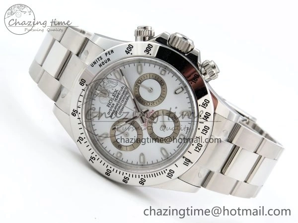 Daytona 116520 Clean 1:1 Best Edition 904L SS Case and Bracelet White Dial SA4130 V Sustainable 1557