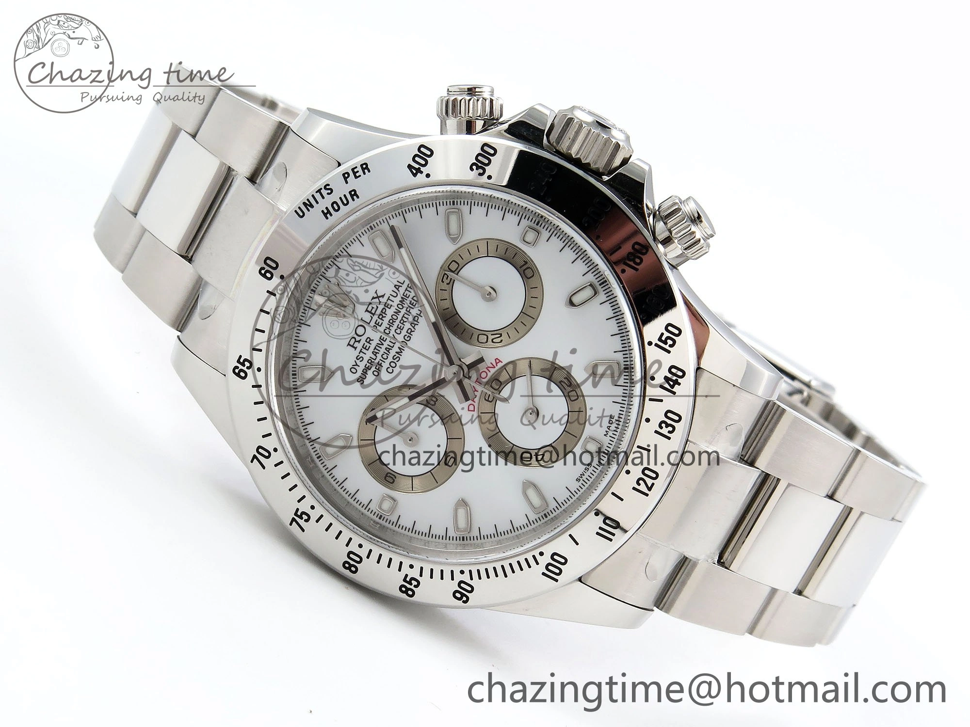 Daytona 116520 Clean 1:1 Best Edition 904L SS Case and Bracelet White Dial SA4130 V Sustainable 1557