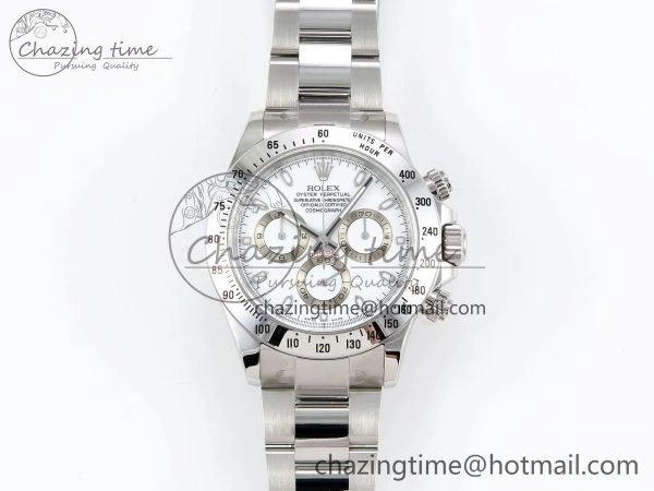 Daytona 116520 Clean 1:1 Best Edition 904L SS Case and Bracelet White Dial SA4130 V Sustainable 1557