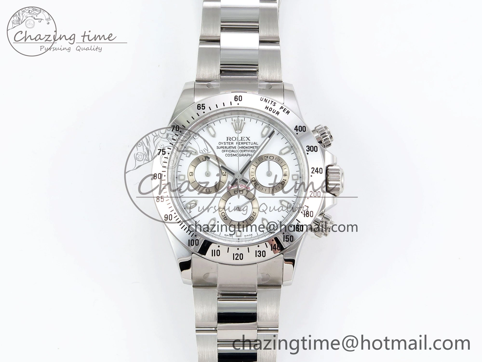 Daytona 116520 Clean 1:1 Best Edition 904L SS Case and Bracelet White Dial SA4130 V Sustainable 1557