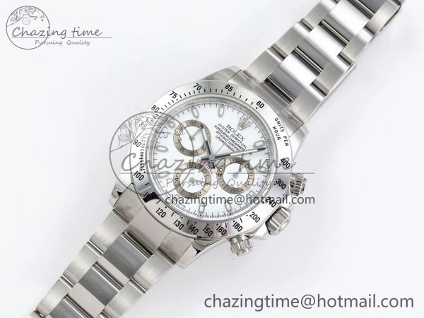 Daytona 116520 Clean 1:1 Best Edition 904L SS Case and Bracelet White Dial SA4130 V Sustainable 1557