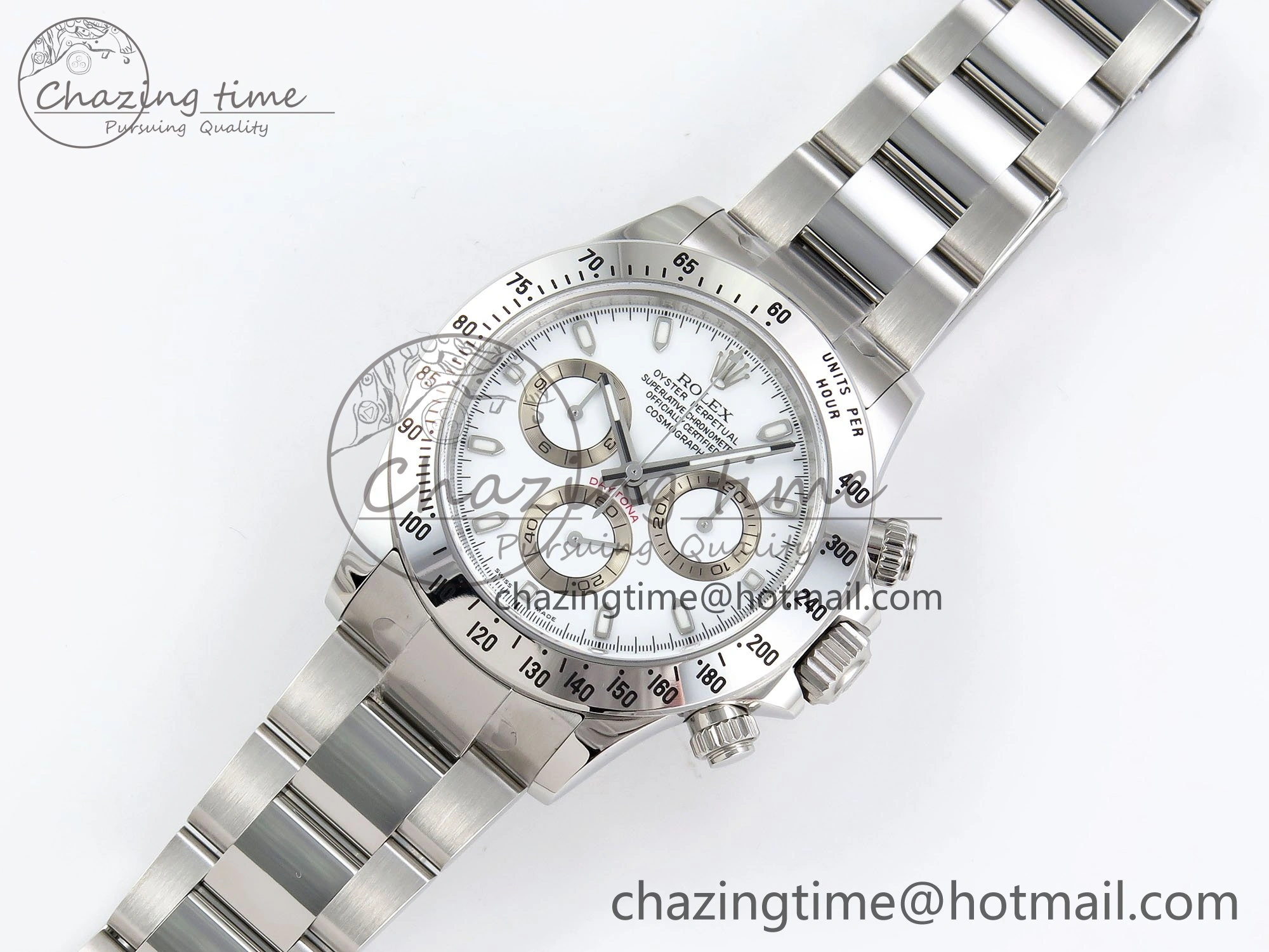 Daytona 116520 Clean 1:1 Best Edition 904L SS Case and Bracelet White Dial SA4130 V Sustainable 1557