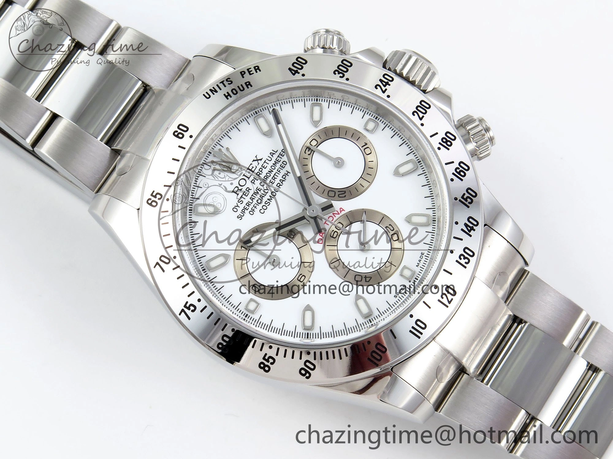 Daytona 116520 Clean 1:1 Best Edition 904L SS Case and Bracelet White Dial SA4130 V Sustainable 1557